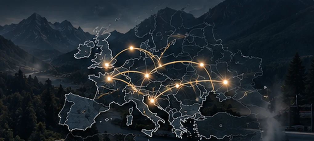 European routes illustration